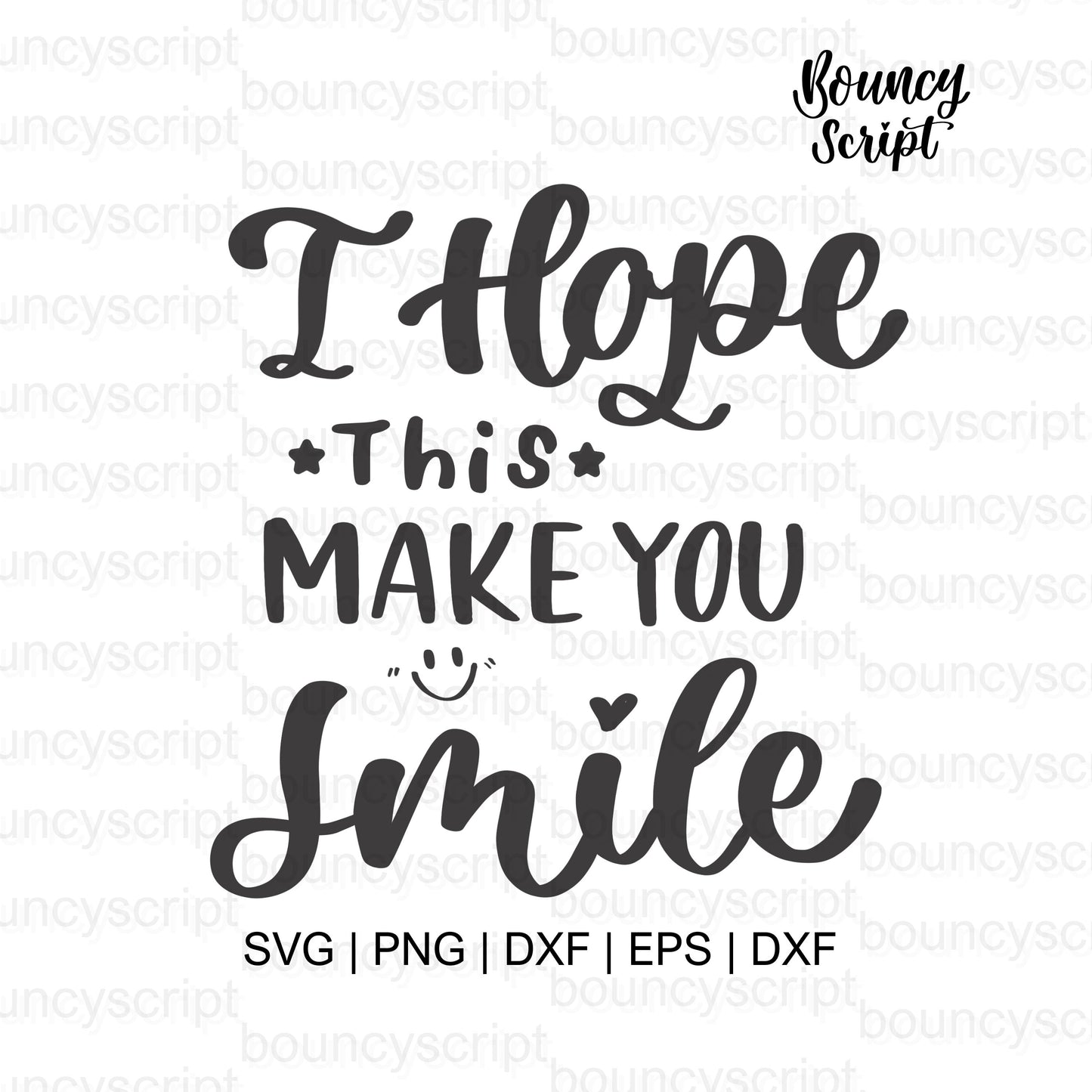 I Hope This Makes You Smile – Positive Note SVG for Inserts, Labels & Thank You Cards