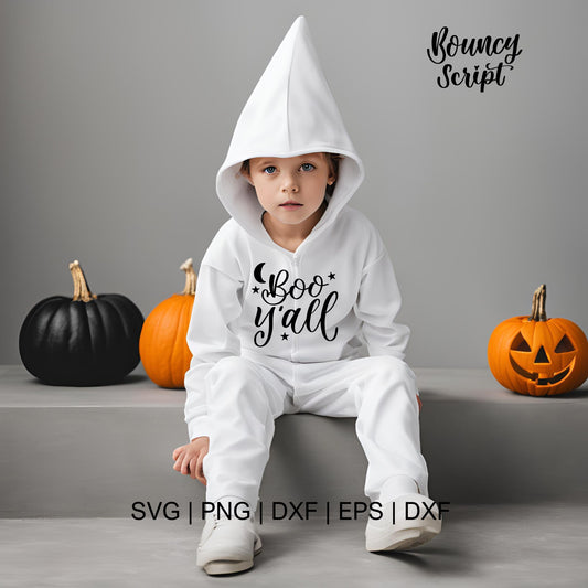 Boo Y’all - Halloween SVG for T-Shirts, Mugs, Printable Wall Art, Handwritten