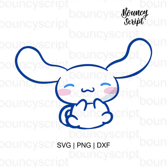 Happy Jumping Cinnamoroll SVG, Kawaii Sanrio Dog SVG, Cute PNG, SVG Cut File for Cricut