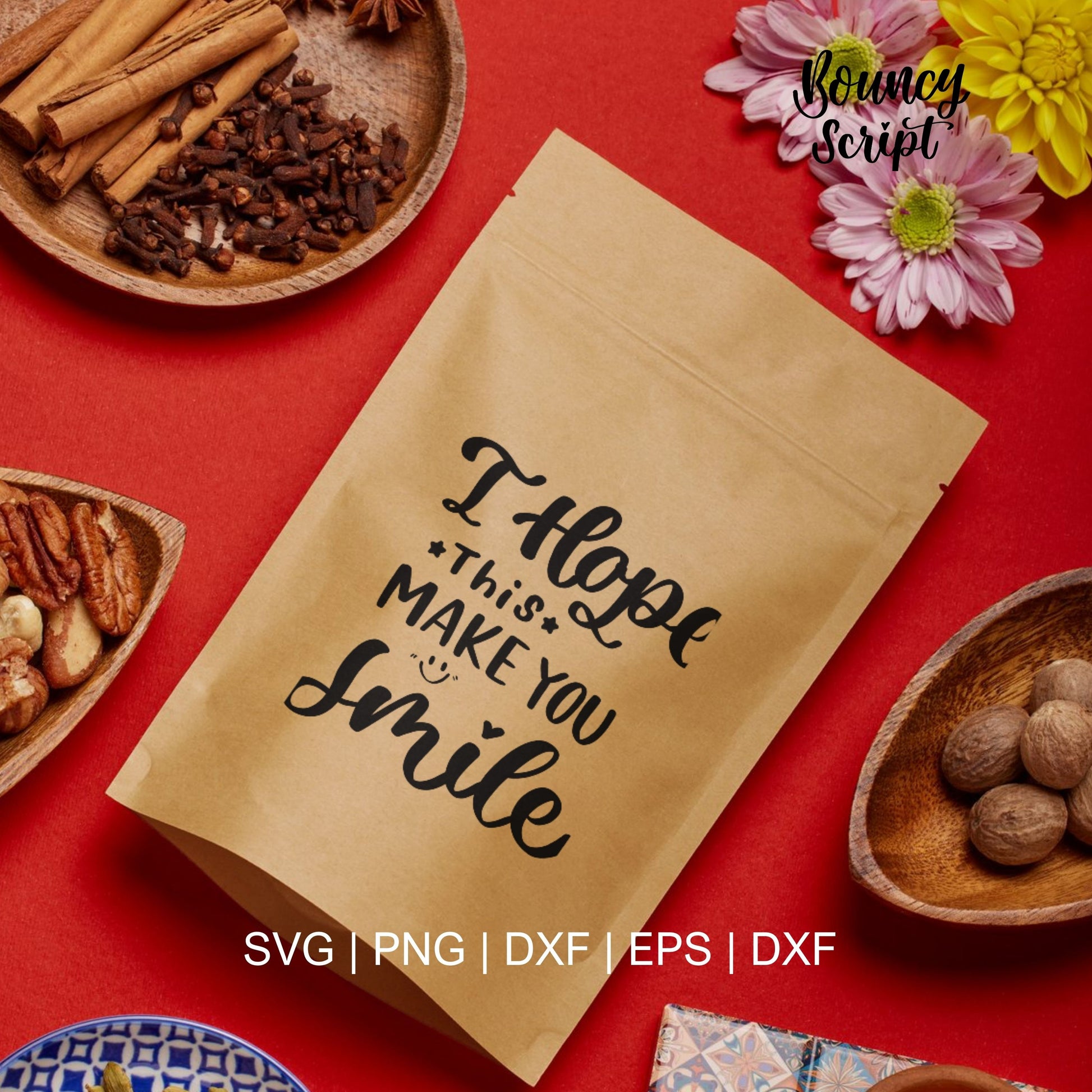 I Hope This Makes You Smile – Positive Note SVG for Inserts, Labels & Thank You Cards
